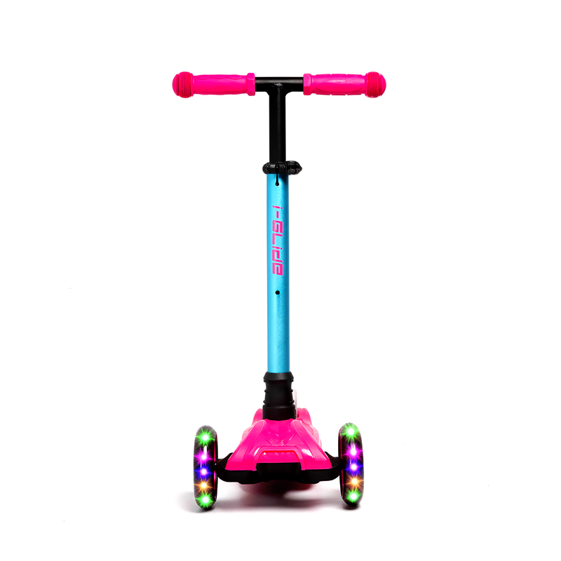 i-Glide 3-Wheel Kids Scooter - Pink/Aqua