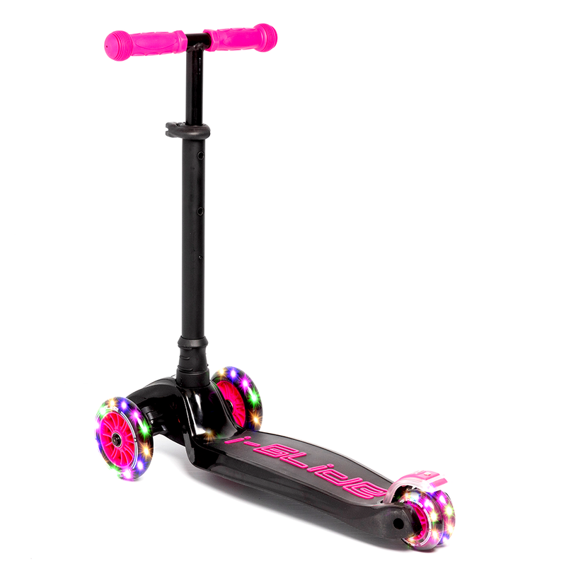 i-Glide 3-Wheel Kids Scooter - Black/Pink