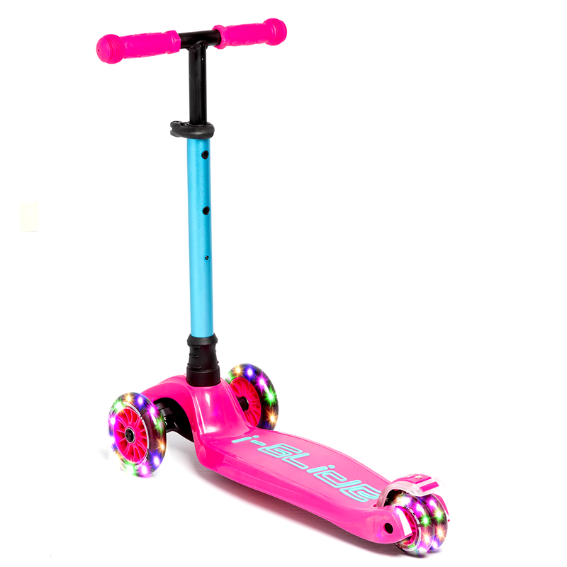 i-Glide 3-Wheel Kids Scooter - Pink/Aqua