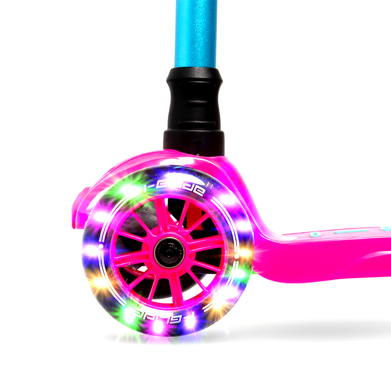 i-Glide 3-Wheel Kids Scooter - Pink/Aqua