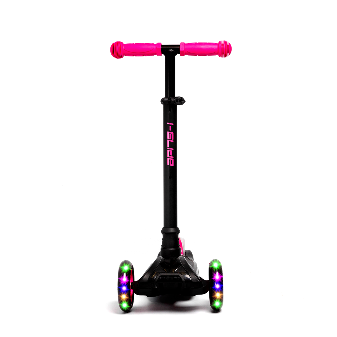 i-Glide 3-Wheel Kids Scooter - Black/Pink