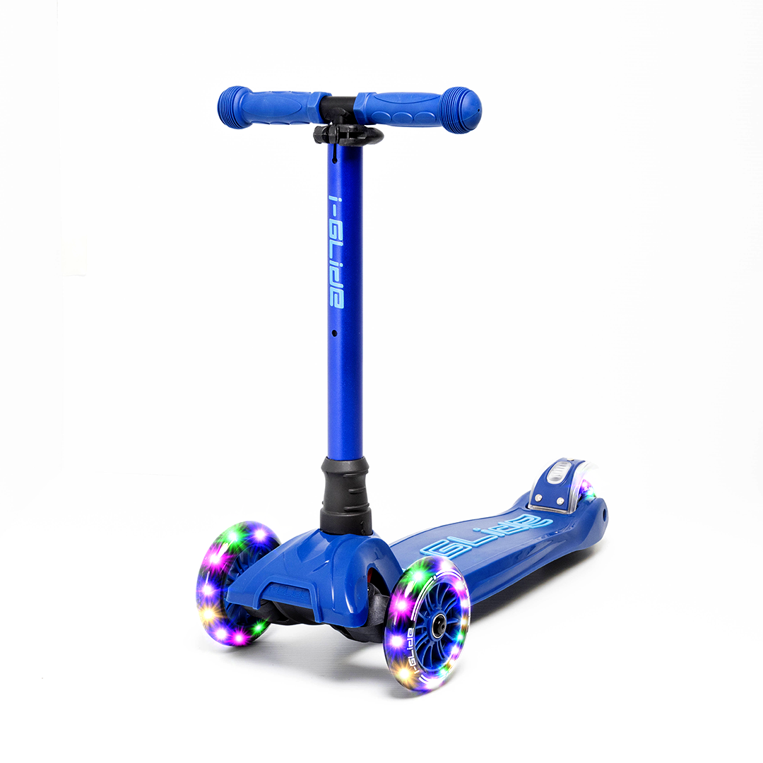 i-Glide 3-Wheel Kids Scooter - Blue/Blue
