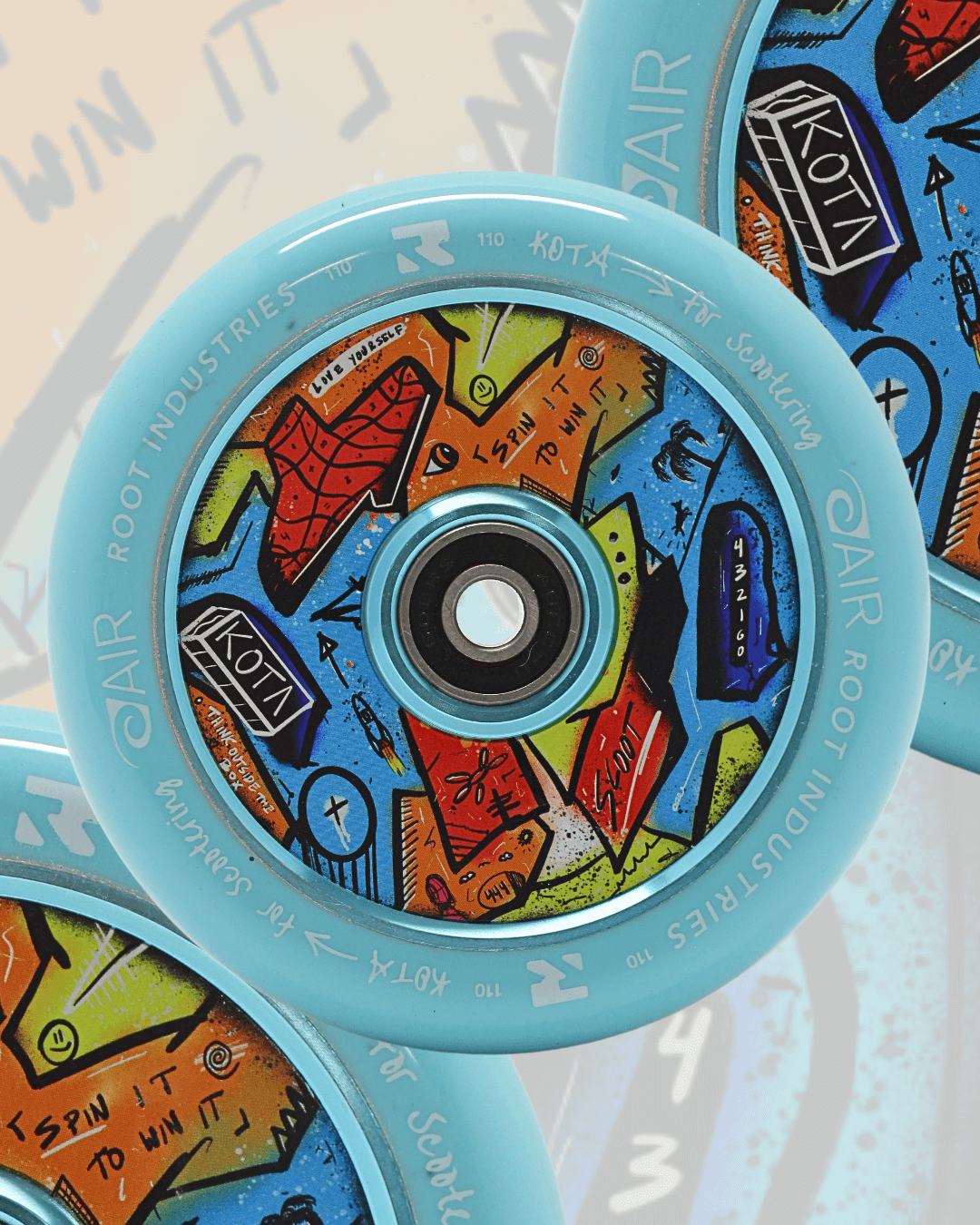 Root Industries x KOTA Limited Edition AIR 110mm Wheels - Blue