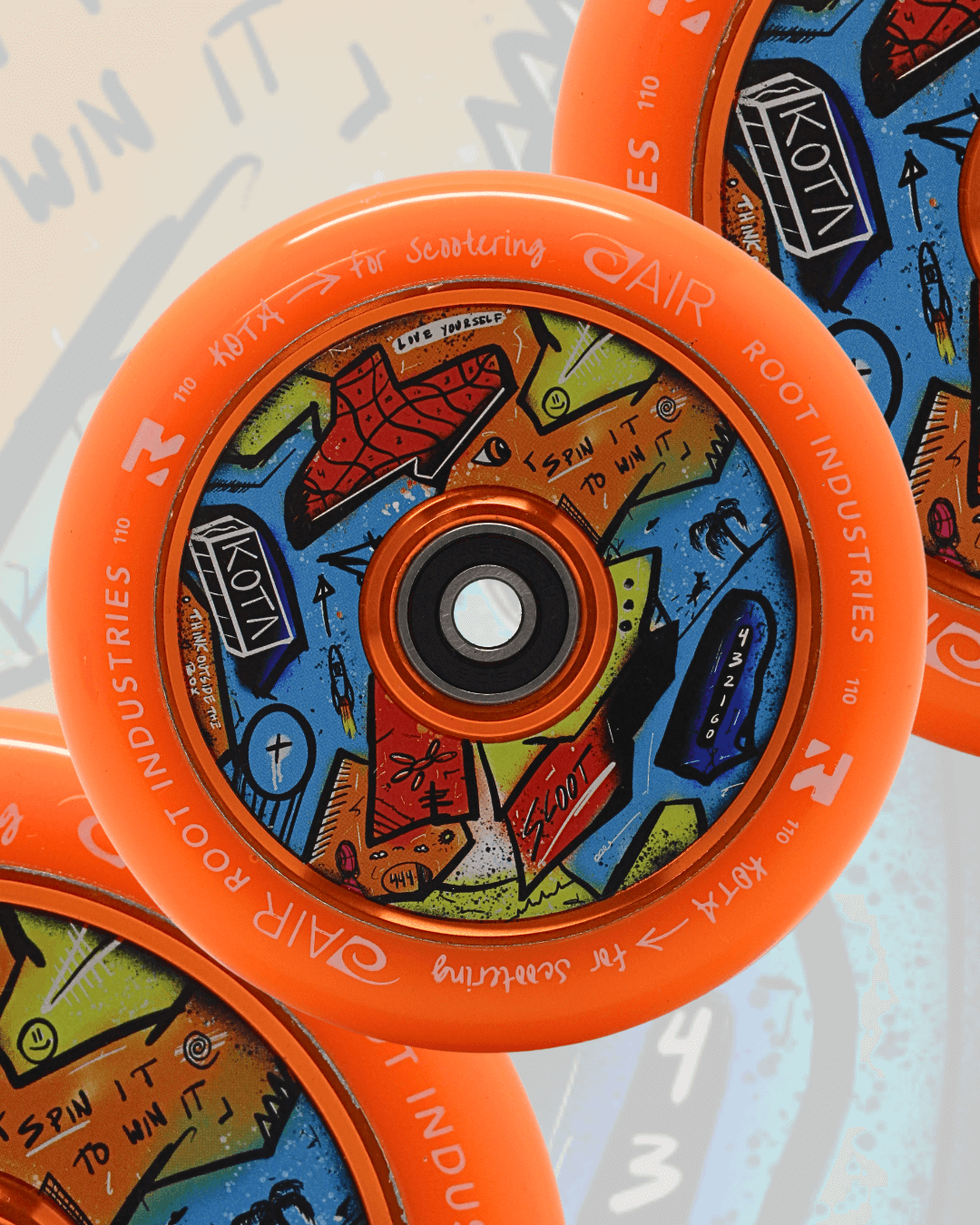 Root Industries x KOTA Limited Edition AIR 110mm Wheels - Orange