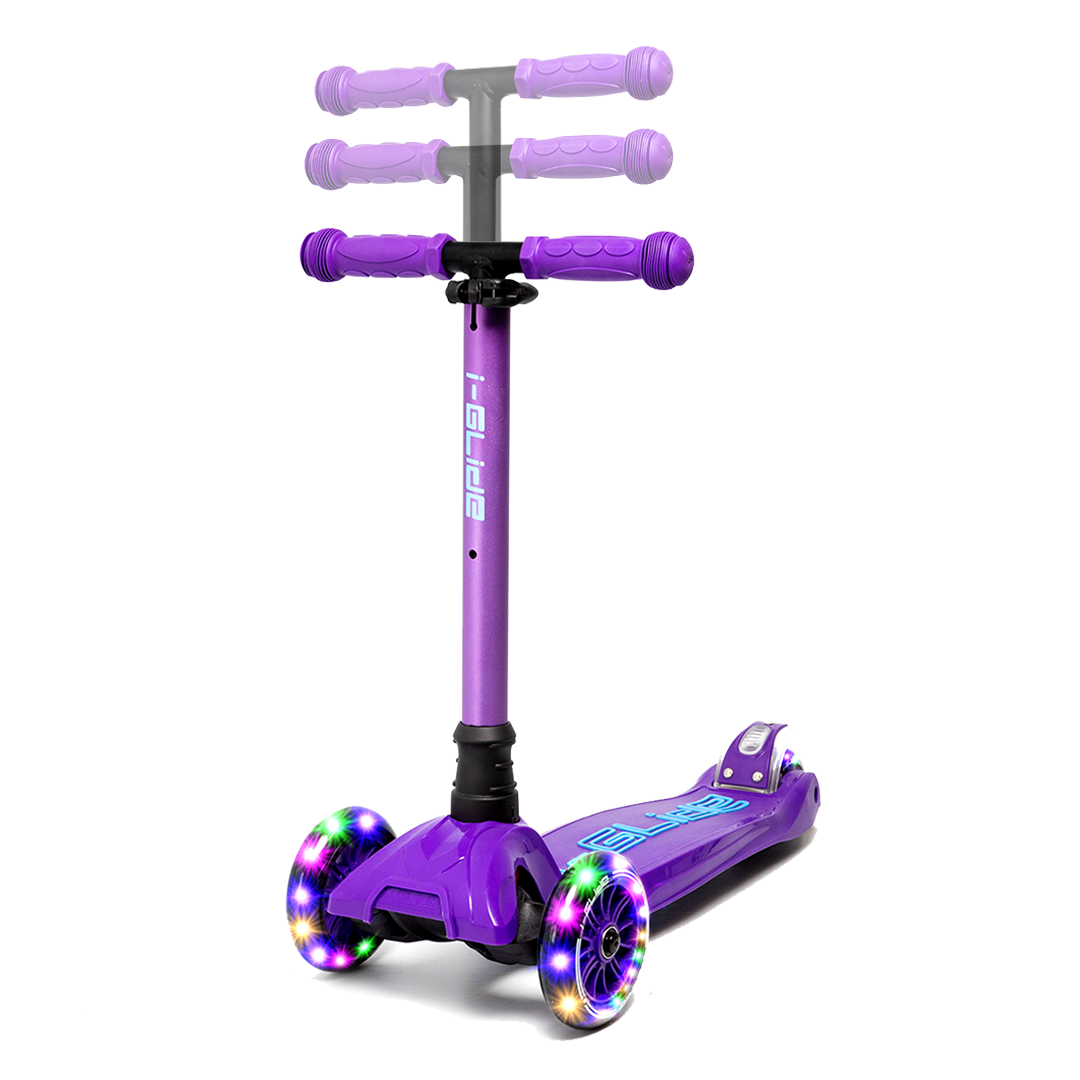 i-GLIDE | 3 Wheel Kids Scooter | Purple / Blue