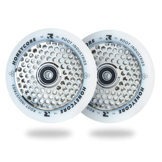 Root Industries Honeycore 110mm Wheels - White/Mirror