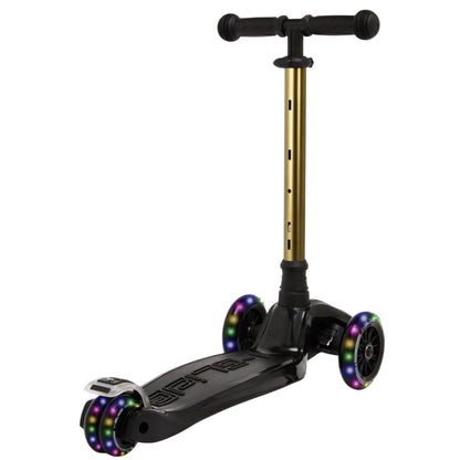i-GLIDE | 3 Wheel Kids Scooter | Black - Gold Bar