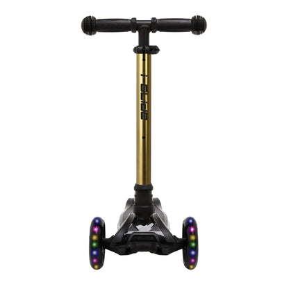 i-GLIDE | 3 Wheel Kids Scooter | Black - Gold Bar