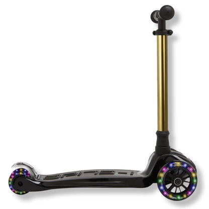 i-GLIDE | 3 Wheel Kids Scooter | Black - Gold Bar