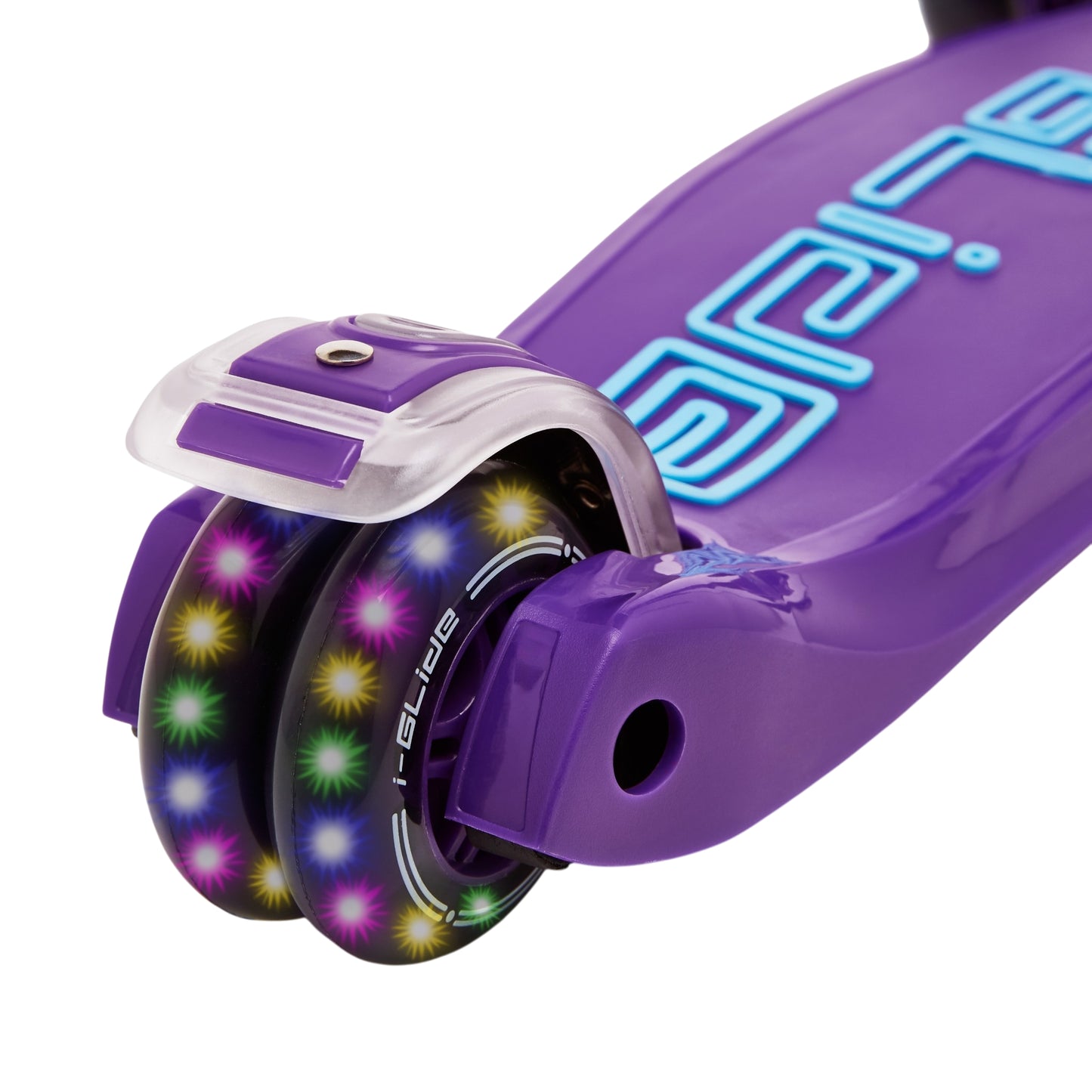 i-GLIDE | 3 Wheel Kids Scooter | Purple / Blue - Neo-chrome Bar