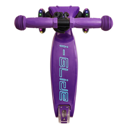 i-GLIDE | 3 Wheel Kids Scooter | Purple / Blue - Neo-chrome Bar