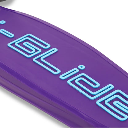 i-GLIDE | 3 Wheel Kids Scooter | Purple / Blue - Neo-chrome Bar