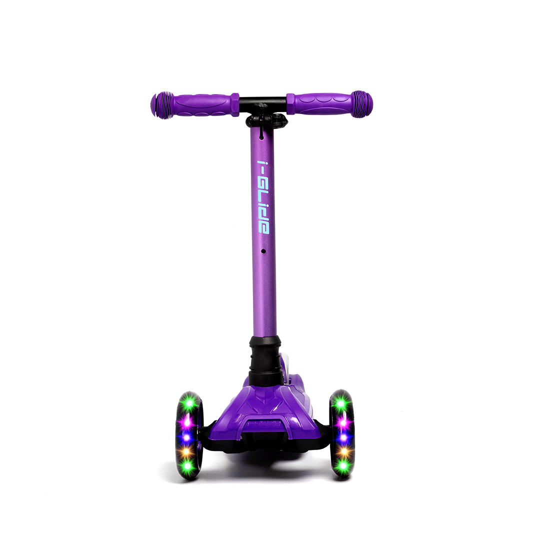 i-GLIDE | 3 Wheel Kids Scooter | Purple / Blue