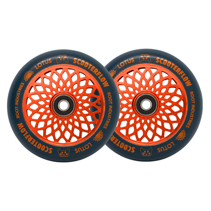 Root Industries Lotus 110mm Wheels - ScooterFlow - Blue/Orange