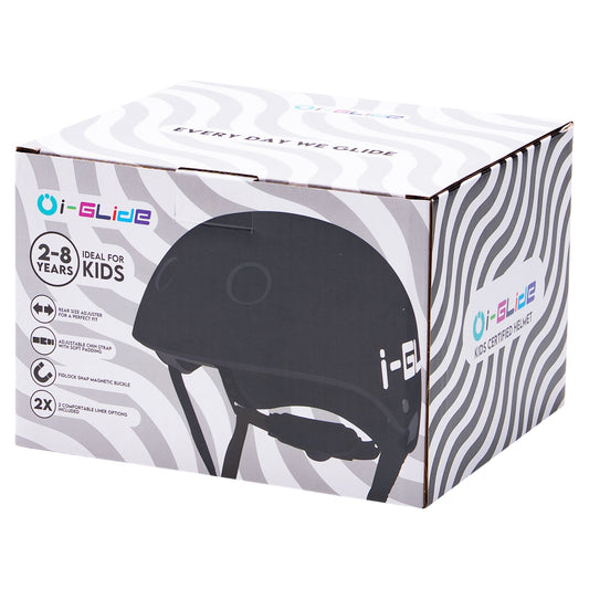 i-GLIDE Premium Kids Helmet - Black