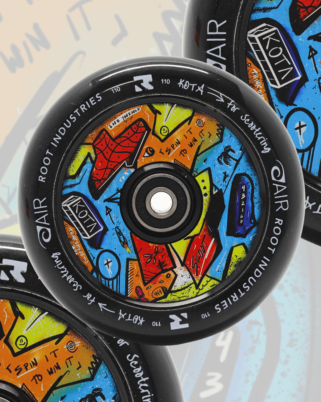 Root Industries x KOTA Limited Edition AIR 110mm Wheels - Black