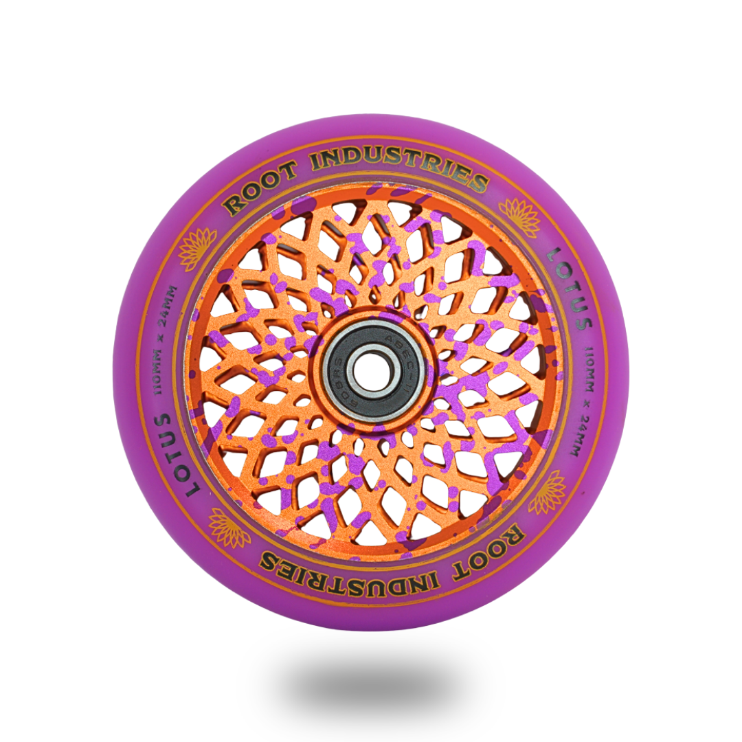 Root Industries Lotus 110mm Wheels - Purple/Burnt Orange (Limited Edition)