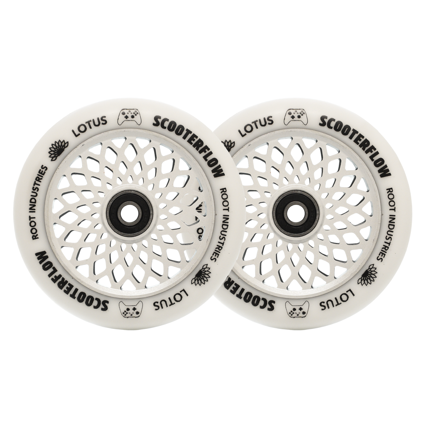 Root Industries Lotus 110mm Wheels - ScooterFlow - White / White